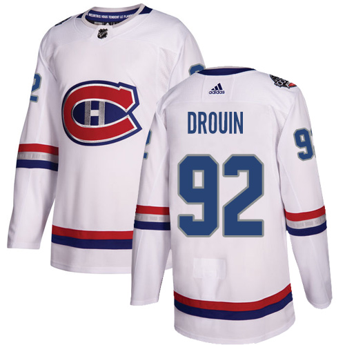Adidas Canadiens #92 Jonathan Drouin White Authentic 100 Classic Stitched NHL Jersey